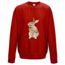 Sweatshort with Print Cute Rabbit - XS  red