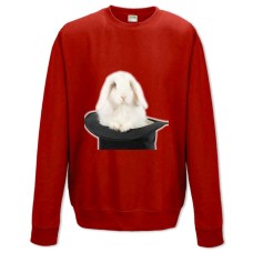 Sweatshort with Print White Rabbit In Hat - XS  red