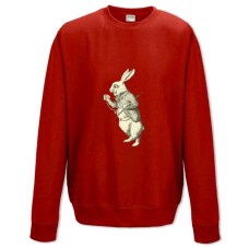 Світшот з принтом Кролик З Аліси В Країні Чудес - XS червоний