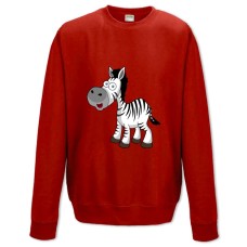 Sweatshort with Print Funny Zebra From Cartoon - XS  red