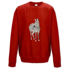 Sweatshort with Print Zebra Stands - XS  red
