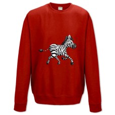 Sweatshort with Print Small Zebra From Cartoon - XS  red