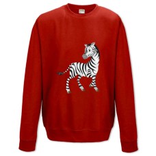 Sweatshort with Print Zebra Stands On Three Legs - XS  red