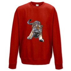 Sweatshort with Print Cute Tiger - XS  red