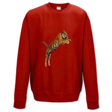 Sweatshort with Print Tiger Jumps - XS  red