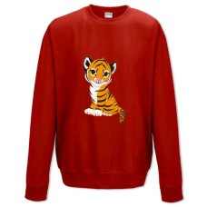 Sweatshort with Print Small Tiger From Cartoon - XS  red