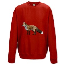 Sweatshort with Print Fox - XS  red