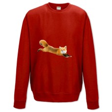 Sweatshort with Print Fox Stretches - XS  red