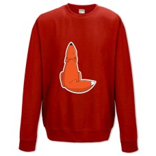 Sweatshort with Print Fox Sniffing - XS  red