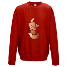 Sweatshort with Print Cute Small Fox - XS  red