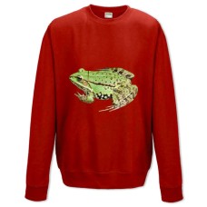 Свитшот с принтом Зеленая Лягушка - XS красный