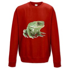 Sweatshort with Print Funny Frog From Cartoon Print - XS  red