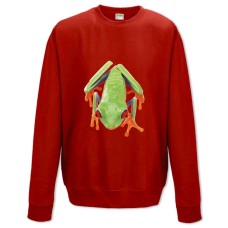 Sweatshort with Print Frog With Orange Legs - XS  red