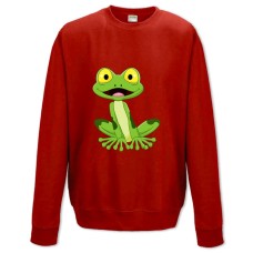 Sweatshort with Print Frog With Yellow Eyes - XS  red