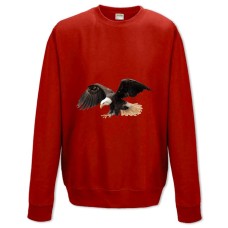 Sweatshort with Print Eagle Flies - XS  red