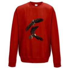 Sweatshort with Print Two Eagles Fly - XS  red