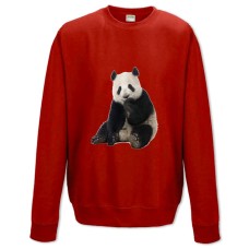 Свитшот с принтом Панда Сидит - XS красный