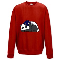 Sweatshort with Print Cute Panda Sleeps - XS  red