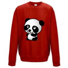 Sweatshort with Print Cute Panda - XS  red