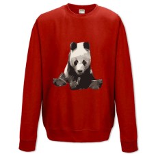 Свитшот с принтом Озадаченная Панда - XS красный