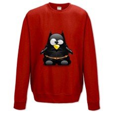 Свитшот с принтом Пингвин Бэтмен - XS красный