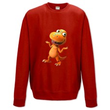 Sweatshort with Print Funny Orange And Cute Dinosaur - XS  red