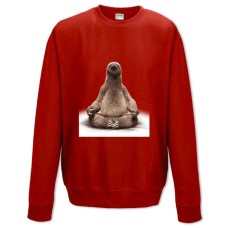 Sweatshort with Print Sloth Sits - XS  red