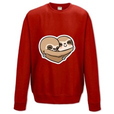 Sweatshort with Print Two Sloths - XS  red