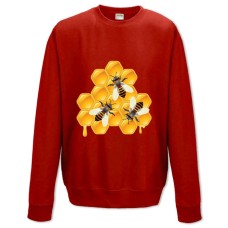Sweatshort with Print Three Bees And Honey - XS  red