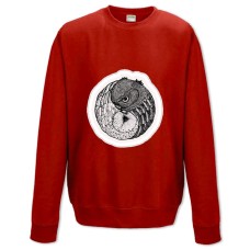 Sweatshort with Print Two Owls - XS  red
