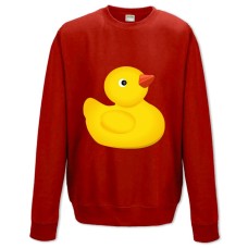 Sweatshort with Print Yellow Duck Toy - XS  red