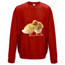 Sweatshort with Print Two Small Ducks - XS  red