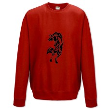Sweatshort with Print Wolf Like Tattoo - XS  red