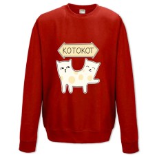 Свитшот с принтом Котокот - XS красный