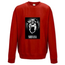 Свитшот с принтом Нирвана 2 - XS красный