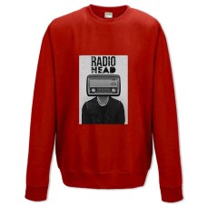 Світшот з принтом Радіохед - XS червоний