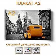 Офсетная печать плакатов А2 420х594 мм Мелованная глянцевая 90 г/м²