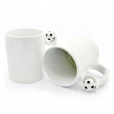 Cup with a soccer ball on the handle