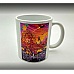 White cup with print -