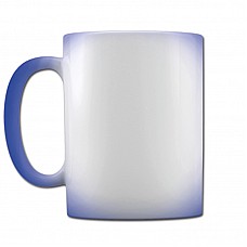 Cup chameleon blue with print -