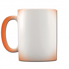 Cup chameleon orange with print -
