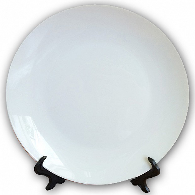 Plate with print -