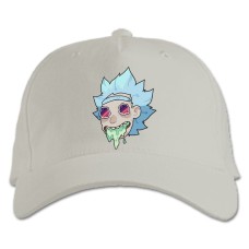 Baseball cap with Print Rick And Morty Rick Sanchez Art - white