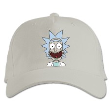 Baseball cap with Print Rick And Morty Rick Sanchez - white