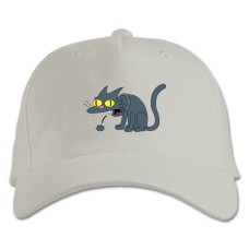 Baseball cap with Print The Simpsons Annoyed Grunt - white
