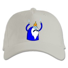 Baseball cap with Print Adventure Time Ice King - white
