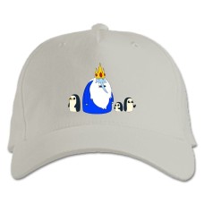 Baseball cap with Print Adventure Time Ice King With Penguins - white