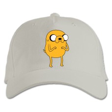 Baseball cap with Print Adventure Time Jake The Dog - white