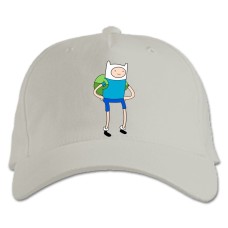 Baseball cap with Print Adventure Time Finn The Human - white
