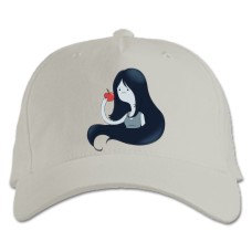 Baseball cap with Print Adventure Time Marceline - white